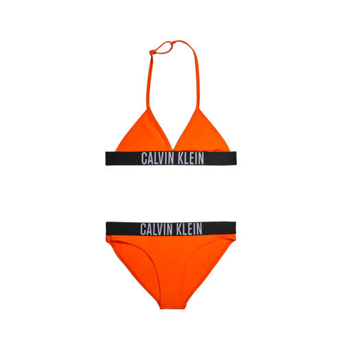 Calvin Klein triangel bikini oranje Meisjes Gerecycled polyamide Logo