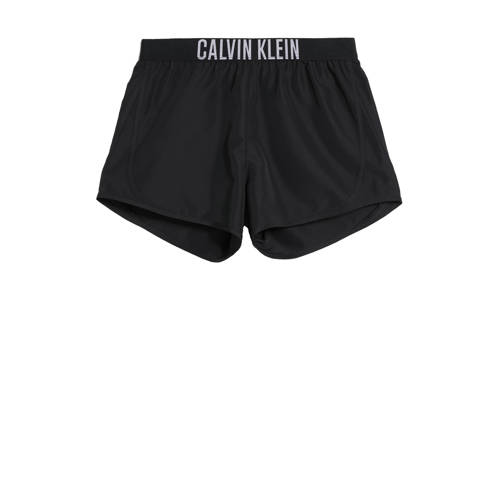 Calvin Klein strandshort zwart Meisjes Gerecycled polyester Logo