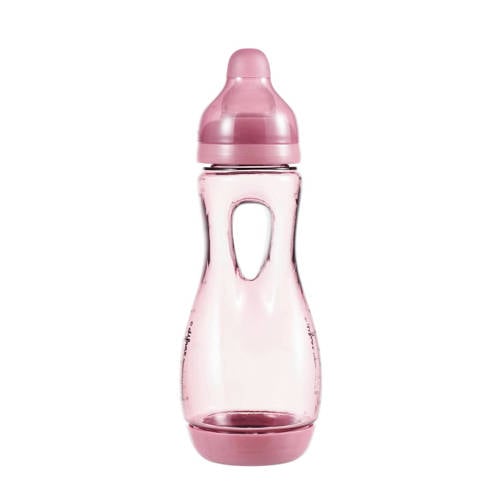 Difrax Handgreep Babyfles 240 ml Roze | Fles van