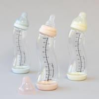 thumbnail: Difrax Natural Glazen S-Babyfles Anti Koliek - 250 ml - Lichtroze - Anti Colic tegen krampjes