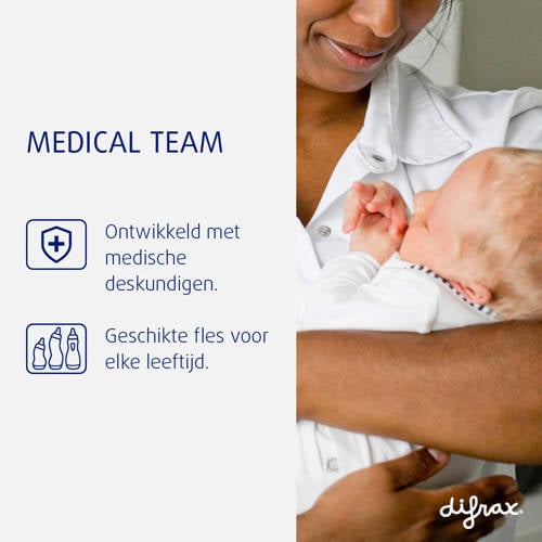 Difrax Handgreep Babyfles 240 ml Groen | Fles van