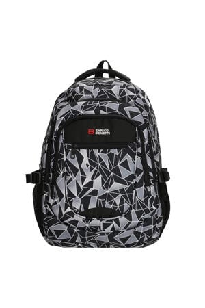rugzak Santa Cruz met grafische print zwart/grijs
