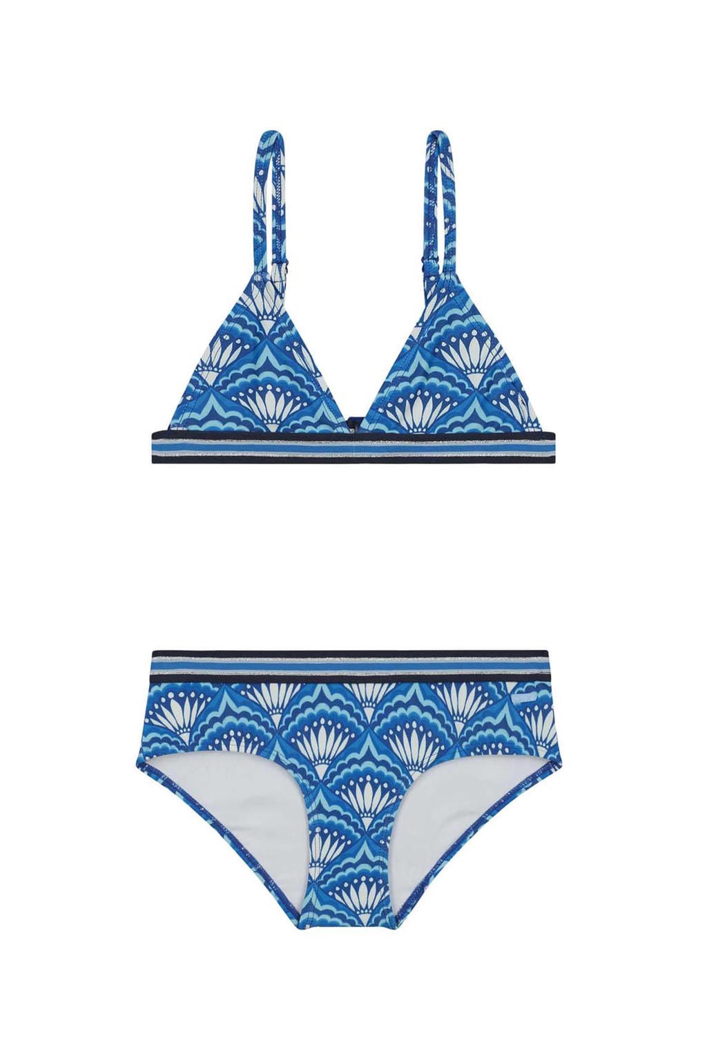 Shiwi triangel bikini Luna blauw/wit