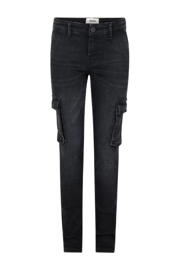 thumbnail: Shoeby slim fit jeans Gregor Cargo zwart