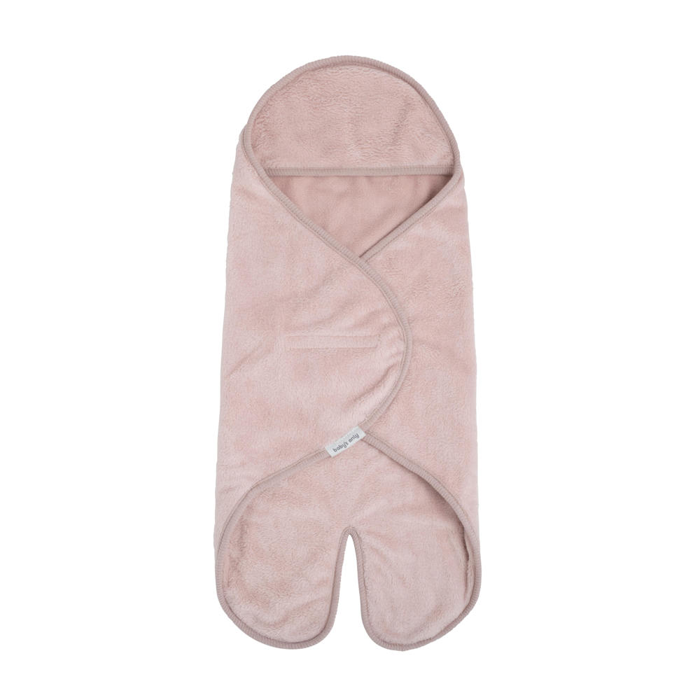 Baby's Only wikkeldeken met voetjes Cozy autostoel 0+ 5-puntsgordel oud roze
