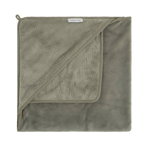 Baby's Only wikkeldeken Cozy 75x75 cm 5-puntsgordel urban green Groen Effen