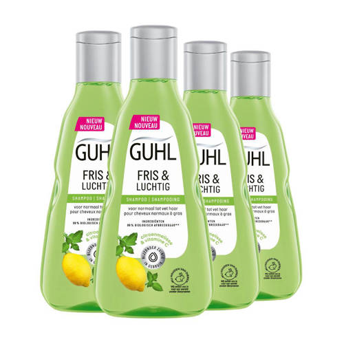 Guhl Fris & Luchtig shampoo - 4 x 250 ml | Shampoo van Guhl afbeelding