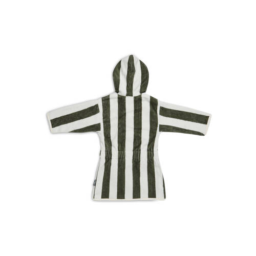 Jollein badjas 1-2 year Stripe Terry Leaf Green Groen Katoen Capuchon