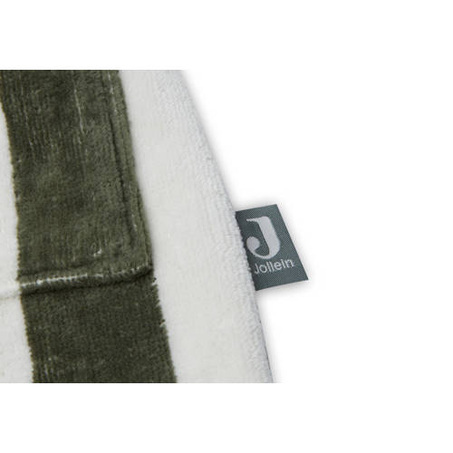 Jollein badjas 1-2 year Stripe Terry Leaf Green Groen Jongens Meisjes Katoen Capuchon