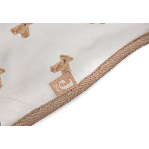 Jollein Slab Bandana Teddy Bear (2pack) Bandana slab Ecru Dierenprint