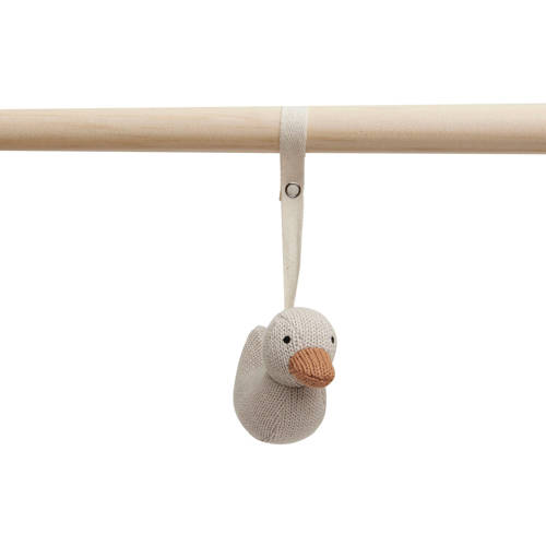 Jollein Gebreide babygym speeltjes set van 3 Wagenspanner Beige