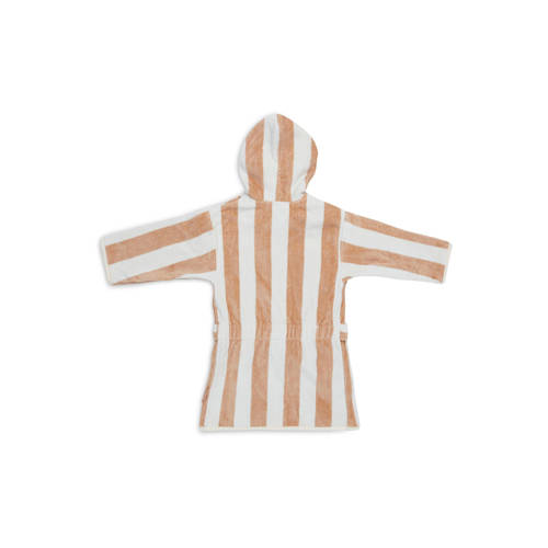 Jollein Badjas 1-2 year Stripe Terry Biscuit Beige Katoen Capuchon