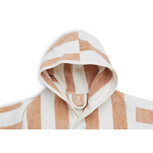 Jollein Badjas 1-2 year Stripe Terry Biscuit Beige Jongens Meisjes Katoen Capuchon