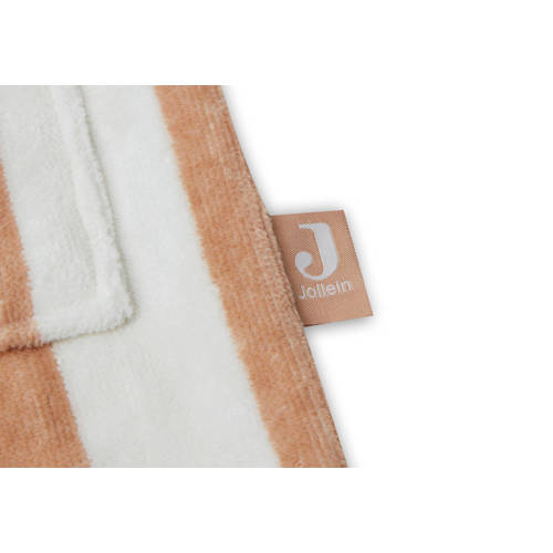 Jollein Badjas 1-2 year Stripe Terry Biscuit Beige Jongens Meisjes Katoen Capuchon