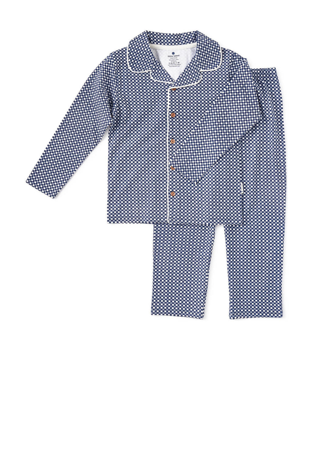 Little Label geruite pyjama van katoen blauw