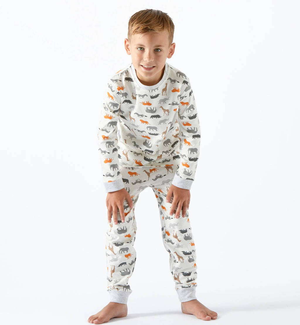 pyjama met dierenprint van biologisch katoen multi