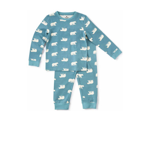 Little Label pyjama met dierenprint van katoen blauw Jongens Stretchkatoen Ronde hals - maat 92 afbeelding