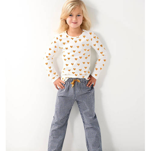 Little Label pyjama van katoen wit/blauw/geel Meisjes Stretchkatoen Ronde hals - maat 170/176 afbeelding
