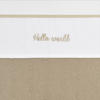 Meyco baby ledikantlaken Hello World 100x150 cm Sand