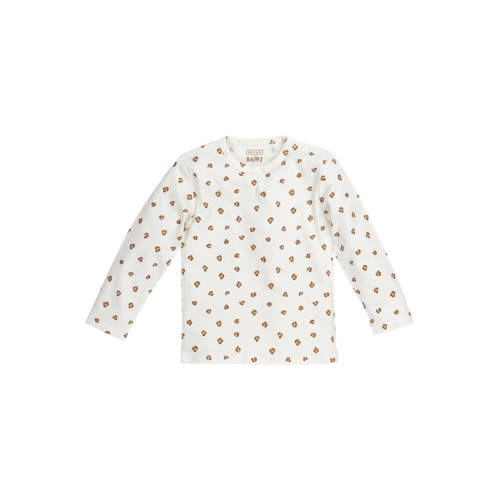 Meyco pyjama Mini Panther Offwhite Wit Jongens Meisjes Katoen Ronde hals 50 56