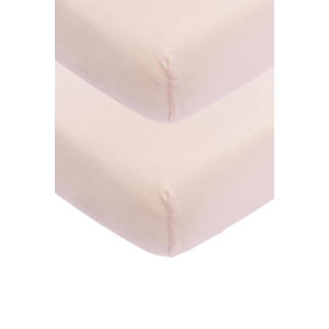 katoenen jersey wieg hoeslaken 40x80/90 cm - Soft Pink (set van 2)