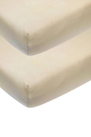 katoenen jersey co-sleeper hoeslaken 50x90 cm - Sand (set van 2)