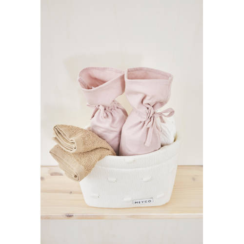Meyco Basic Badstof monddoekje 30x30 cm set van 6 Offwhite Sand Toffee Monddoekjes Beige