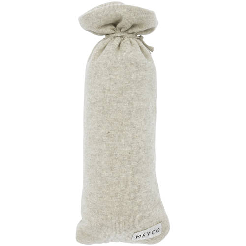 Meyco kruikenzak Knit Basic 13xh35 cm Sand Melange Bruin Effen afbeelding