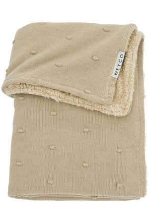 reversible baby wiegdeken Mini Knots Teddy 75x100 cm Sand