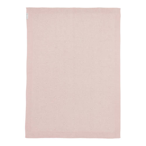 Meyco baby ledikantdeken Mini Knots 100x150 cm Soft Pink Babydeken Roze