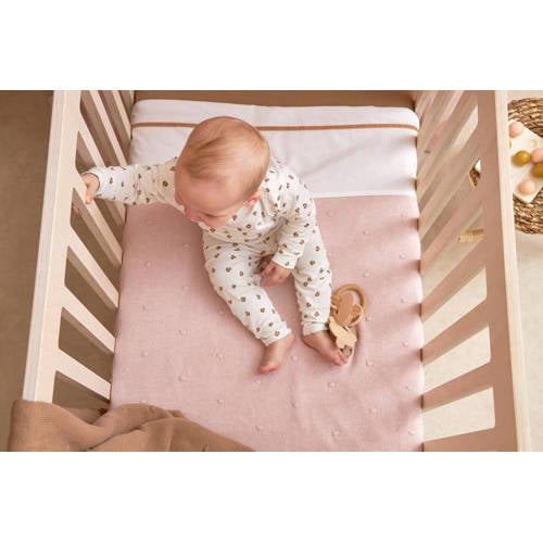 Meyco baby ledikantdeken Mini Knots 100x150 cm Soft Pink Babydeken Roze