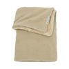 Meyco reversible baby ledikantdeken Mini Knots Teddy 100x150 cm Sand