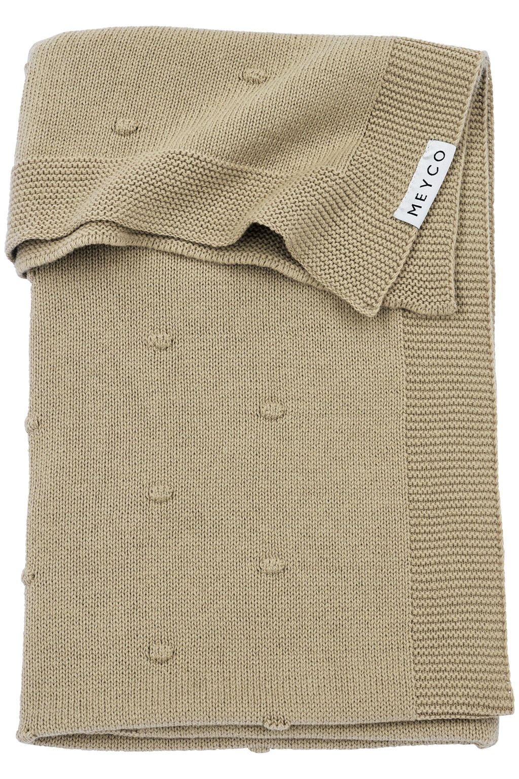 Meyco baby ledikantdeken Mini Knots 100x150 cm Sand