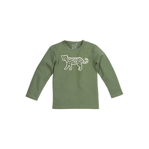 Meyco pyjama Cheetah set van 2 Forest Green Groen Jongens Meisjes Katoen Ronde hals 50 56