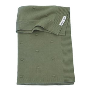 baby wiegdeken Mini Knots 75x100 cm Forest Green