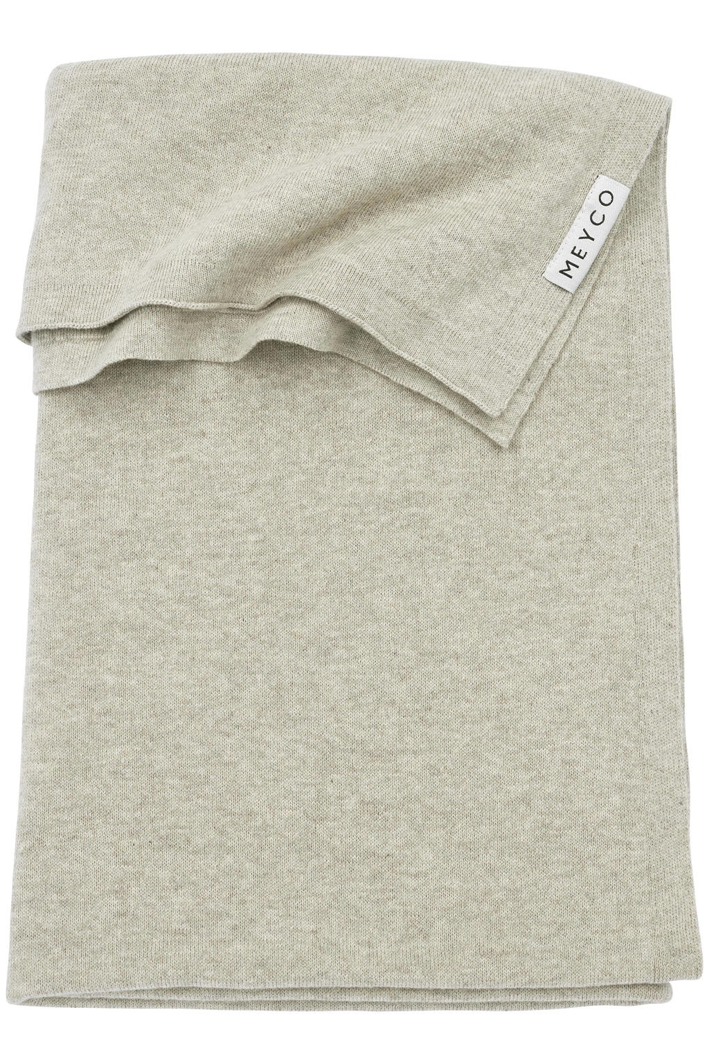 Meyco baby wiegdeken Knit Basic 75x100 cm Sand Melange