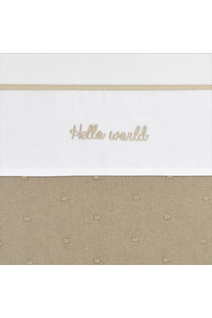 baby wieglaken Hello World 75x100 cm Sand