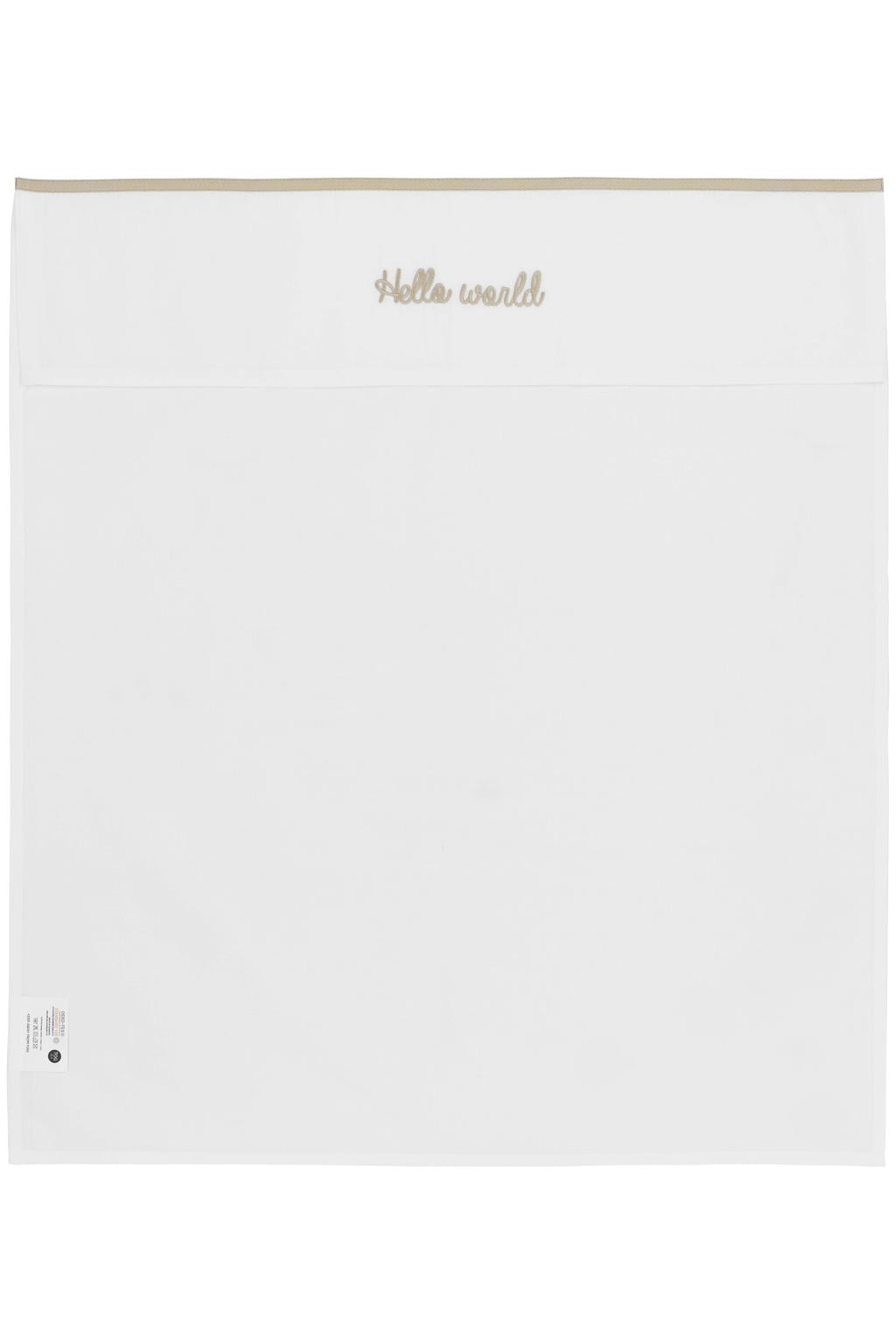 Meyco baby wieglaken Hello World 75x100 cm Sand