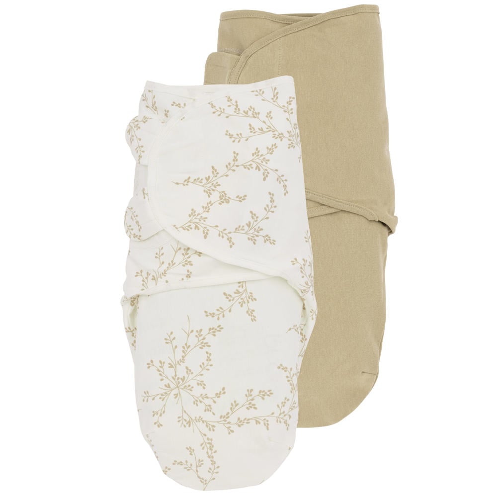 Meyco swaddle inbakerdoek Branches - Sand (set van 2)