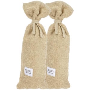kruikenzak Basic Badstof 13xh35cm - Sand (set van 2)