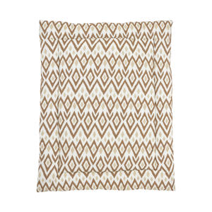 reversible boxkleed Ikat/Uni 80x100 cm Sand/Toffee