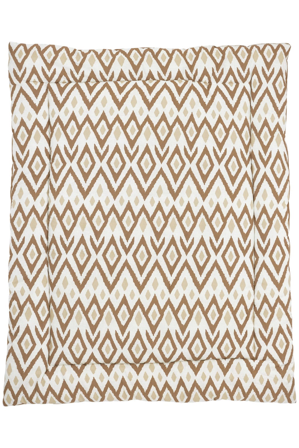 Meyco reversible boxkleed Ikat/Uni 80x100 cm Sand/Toffee