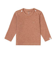 thumbnail: Oudroze jongens en meisjes Noppies baby baby longsleeve Natal van katoen met effen, lange mouwen, ronde hals, drukknoopsluiting en borduursels