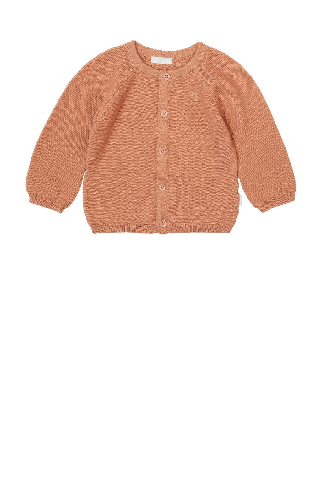 Oudroze jongens en meisjes Noppies baby vest Naga van katoen met effen, lange mouwen, ronde hals en drukknoopsluiting