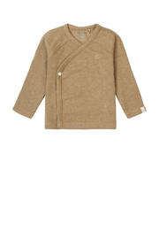 thumbnail: Lichtgroene jongens en meisjes Noppies baby baby longsleeve Nanyuki van katoen met effen, lange mouwen, V-hals en drukknoopsluiting