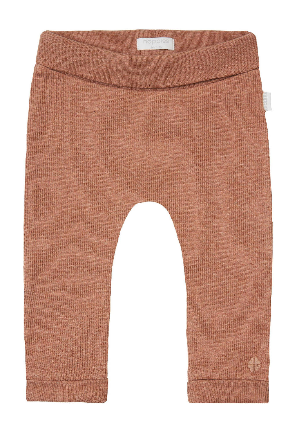 Oudroze Noppies baby baby regular fit broek Naura van katoen met elastische tailleband en effen
