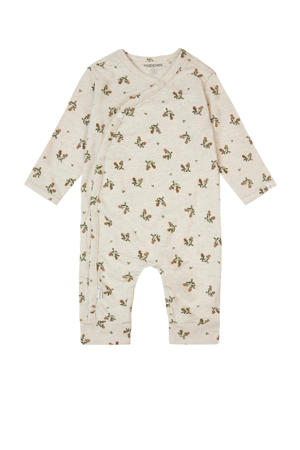 baby boxpak Noumea met katoen ecru/groen/bruin