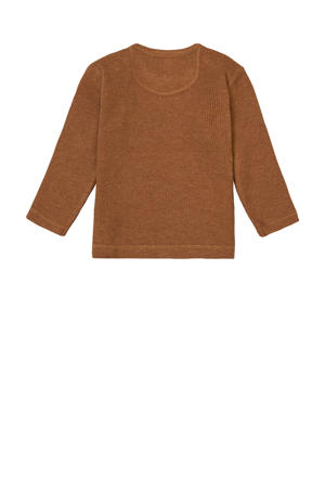 baby longsleeve Natal met katoen bruin