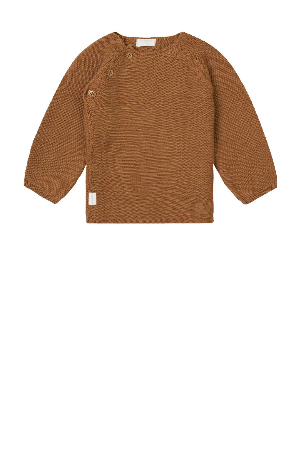 Noppies baby baby trui Pino van katoen bruin