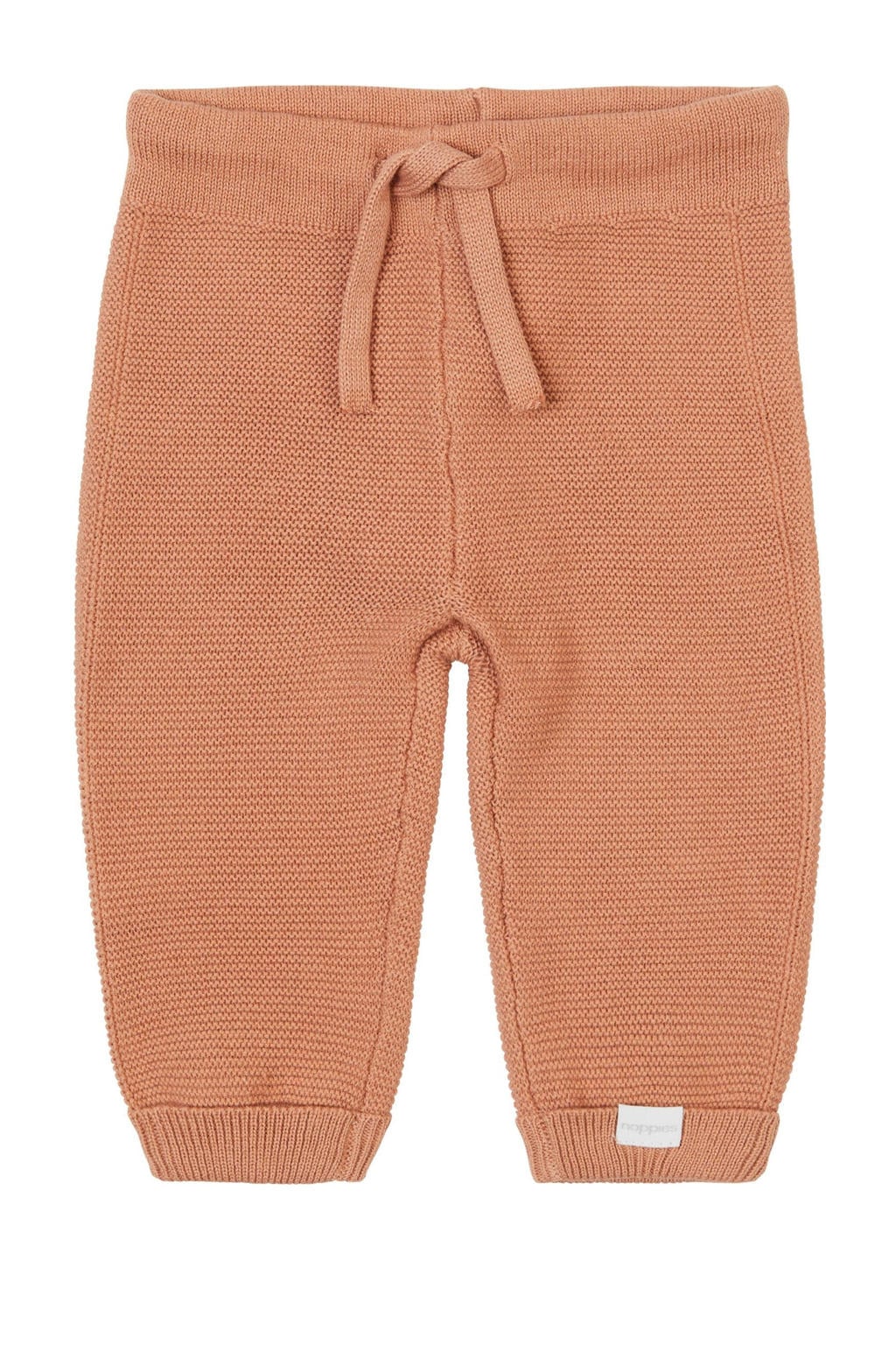 Oudroze Noppies baby baby regular fit broek Grover van katoen met elastische tailleband met koord en effen